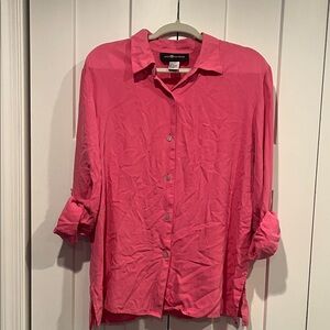 VTG Sag Harbor 100% Large Pink Button-Up Shirt